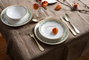 Hermia Livora Chic 24 Ytkm - Juego de cena de porcelana de 24 piezas Multicolor